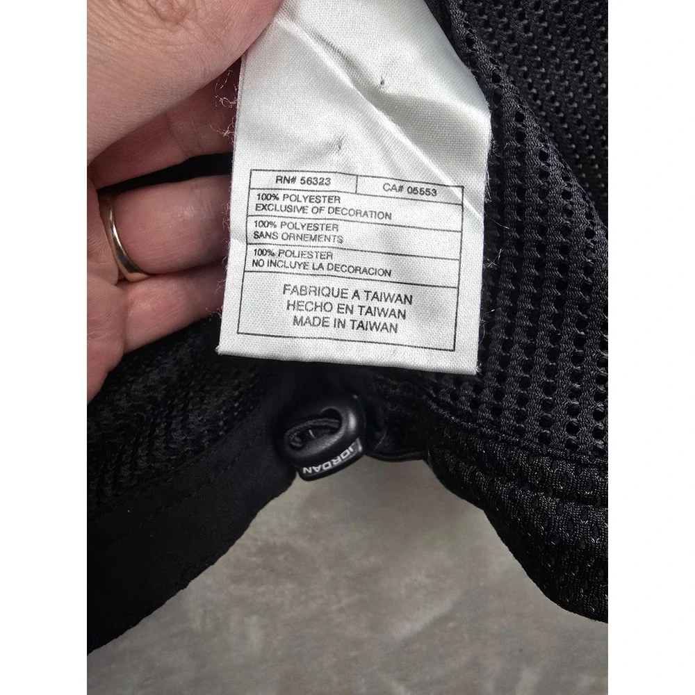 Vintage Jordan Track Jacket‎ Men 2XLT Black Full Zip Windbreaker 20th Anniv Y2K